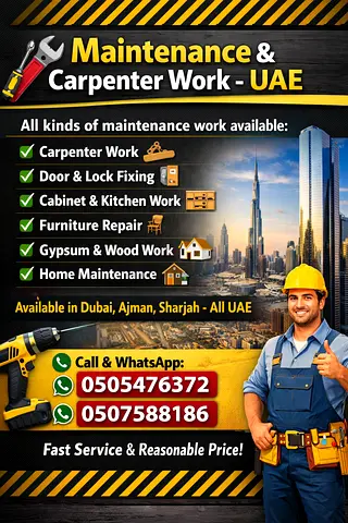 Carpenter work -door fixing kitchen cabinets furniture repair