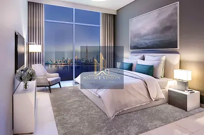 شقة من 3 غرف نوم على الواجهة البحرية | مفروشة | إطلالة على المارينا وبرج خليفة