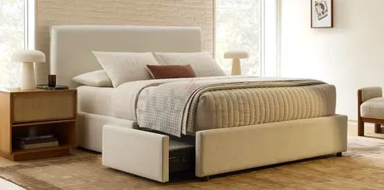 High quality 160*200 queen Bed with 4 drawers