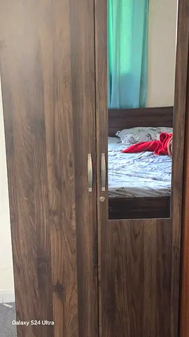 Stylish Wooden Wardrobe with Mirror