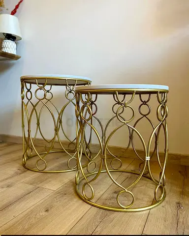Elegant Gold Decorative Side Tables
