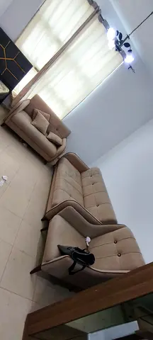 Elegant Beige Sofa Set for Comfortable Living Room
