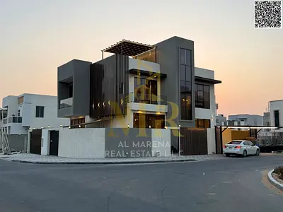 Luxury corner villa in Al Zahia – 5 master bedrooms with majlis, living room, two floors and roof, all included