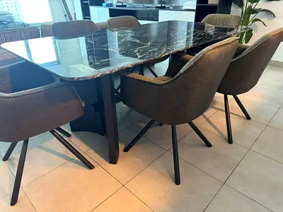 Premium Quality luxury Dining table with Six chairs and bench table