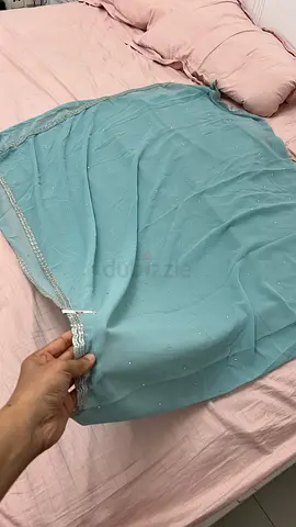 Pure shiffon dupatta with borders and stones