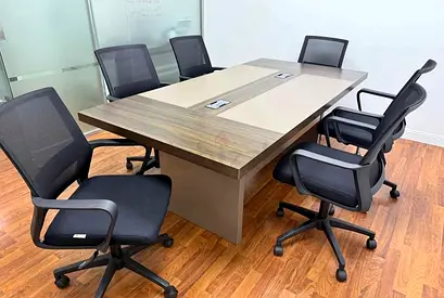 Modern Conference Table with Office Chairs