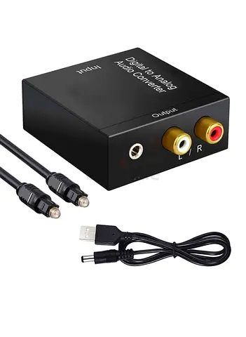 Direct Sales Digital To Analog Audio Converter Upgraded Version With 3.5MM Headphone