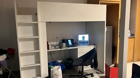Modern Loft Bed with Workspace