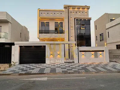 Luxury villa in Al Zahia – 5 master bedrooms with majlis, living room, yard, two floors and roof, including central air conditioning
