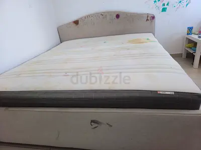 Bed with mattress