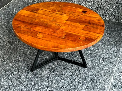 Marina Antique solid wood round coffee table