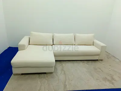 West elm beige color lshape sofabed with storage