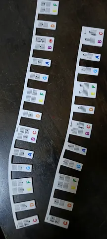 Piano key notes colorfull silicon 61 keys