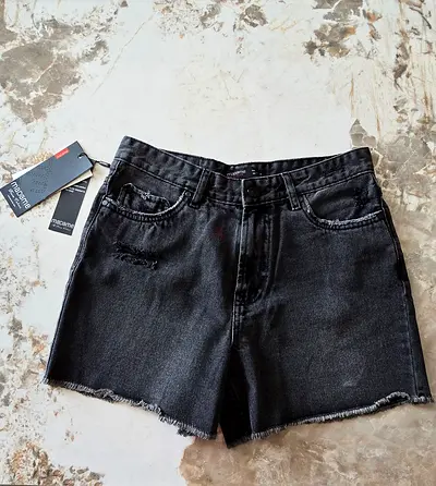 Brand New Black Denim Shorts Women – Madame Jeans – Zara Style – With Tag