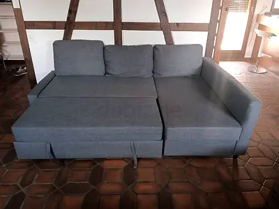 Gray Corner Sofa bed with Storage