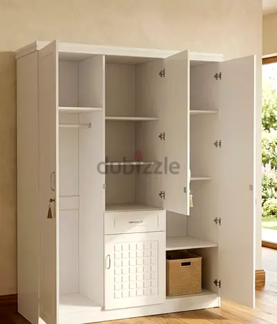 Stylish White Wardrobe with Storage Space