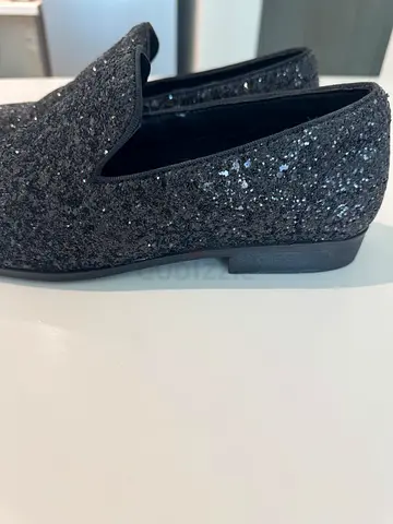 Sparkling Black Slip-On Shoes