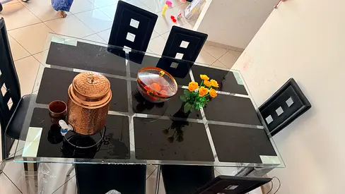 Dining table set with 6 chairs