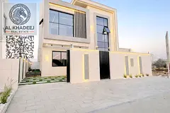 No fees, negotiable. Luxurious villa with super deluxe finishing and a swimming pool in the Al Zahia