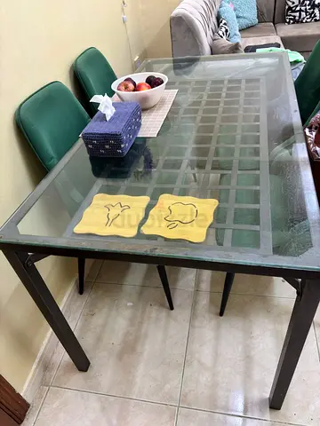 Glass Dining Table with Modern Design
