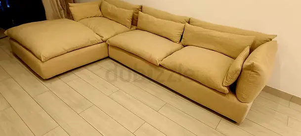 Marina home Leather L shape sectional sofa