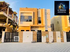 A luxurious villa for sale, combining elegance, comfort, and an ideal location in one of Ajman's
