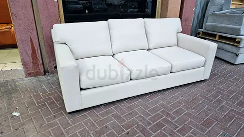 Crategbarrel Two Seater Sofa Bed Beige