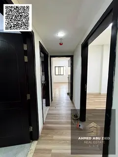 Two-bedroom apartment for annual rent in Al Jurf 3, Ajman. Features include a master bedroom, two ba