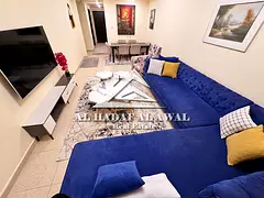 For monthly rent in Al Taawun area, a room and a hall with free internet