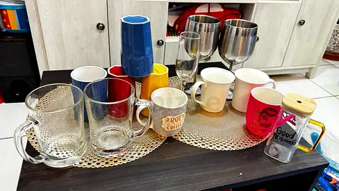 Mugs, Beer  Wine Glasses