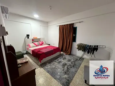 The most luxurious one-bedroom apartment with a living room in Jubail – first row on the corniche, featuring a balcony with a sea view.