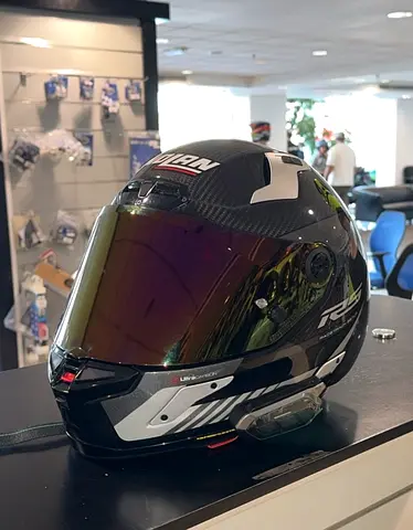 Nolan X-804 RS Ultra Carbon Helmet + Sena 50R – Like New