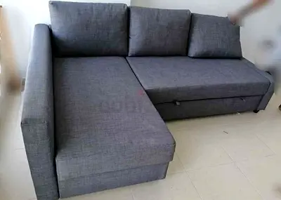 Comfortable Grey L-Shaped Sofa bed