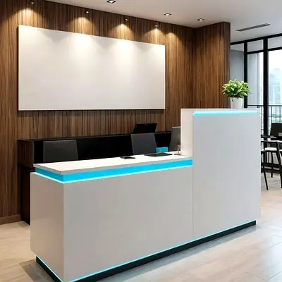 Futuristic LED Reception Counter