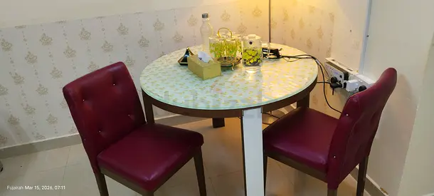 Round couple Dining Table with Chairs
