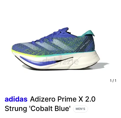 adidas Adizero Prime X 2.0 Strung Cobalt Blue - Mens Sports Shoes