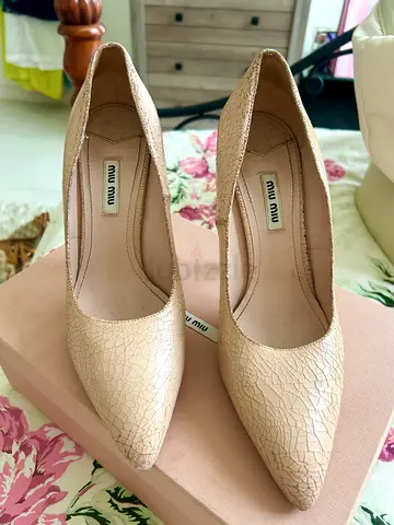 Elegant Nude Stiletto Heels - Miu Miu