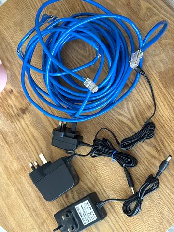 Networking Equipment Bundle - 10m Network Cable (2pcs) and Adapters (3pcs)