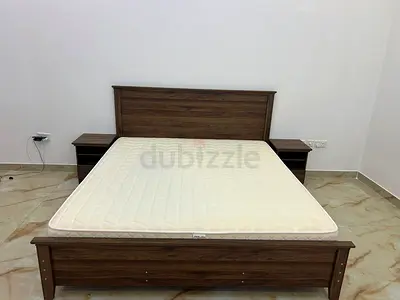 Full Wooden Bedroom Set – Bed Frame  Mattress, Wardrobe  Dressing Table (Excellent Condition)