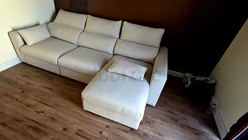 IKEA eskilstuna L shape sofa bed under storage