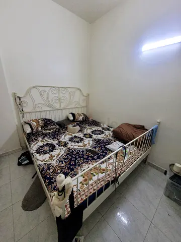 Ikea bed  200cm x 190cm Elegant Metal Bed Frame with Mattress