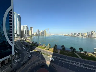 For Sale: 3Bedroom Apartment with Front Sea View and Living Room in Corniche Tower, Al Majaz