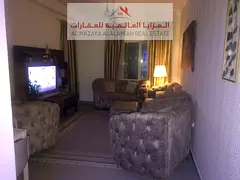 Two-bedroom apartment with a living room, fully furnished, in Al Taawun, near Sharjah Corniche, for