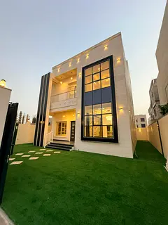 Own a luxurious villa in Al Zahia, two floors and a roof, 5 master bedrooms, including registration