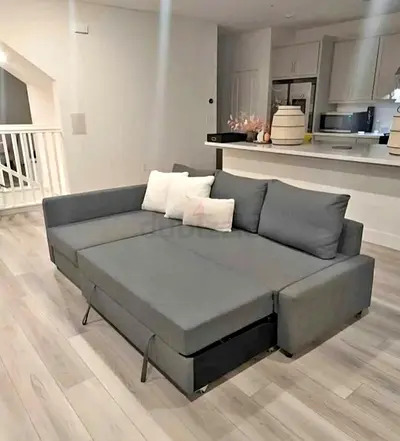 L-shaped sofa bed with left and right side fitting, modern style, comfortable seating, easily opens