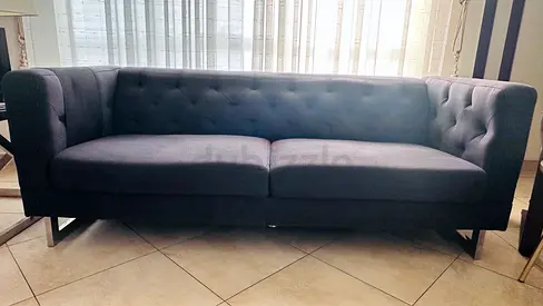 Stylish Grey Upholstered Sofa