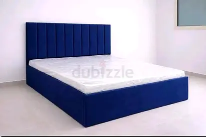 Brend New fabric wooden King size 180x200 Bed with Madical Matress Available