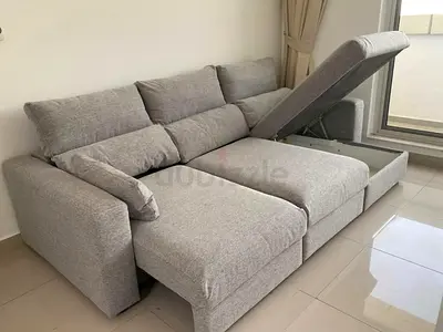 Eskilstuna L shape sofa bed under storage
