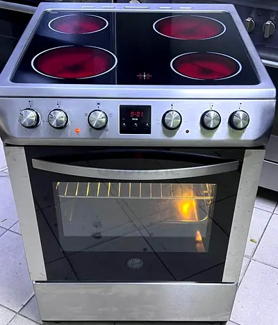 Hoover 4 Burner Electric Ceramic Stove with Oven 60x60cm