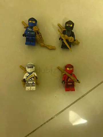 Lego Ninjago Kai Zane Jay Cole With Golden Weapons